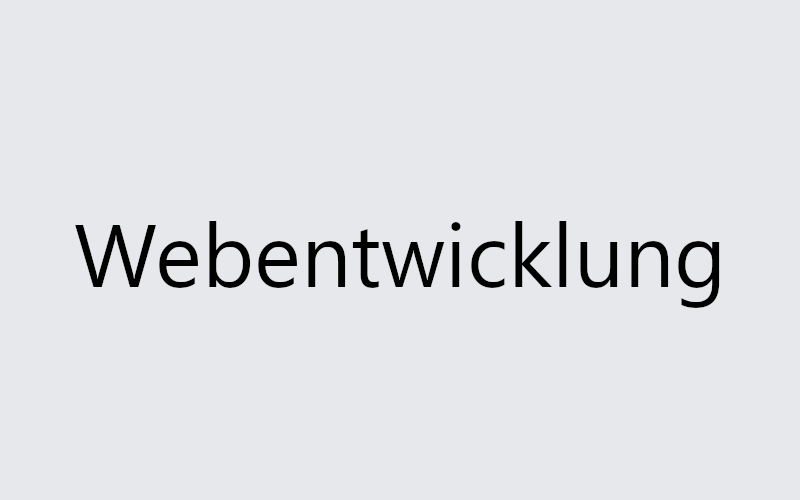 Webentwicklung