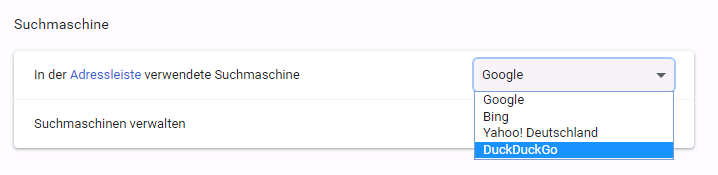 duckduckgo chrome einstellungen